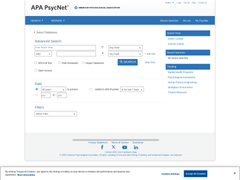 Screenshot of APA PsycNet