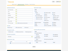 Screenshot of Bielefeld Academic Search Engine