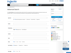 Screenshot of Ingenta Connect