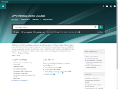 Screenshot of ProQuest