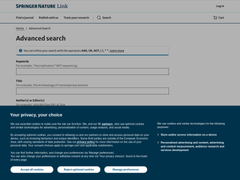 Screenshot of SpringerLink