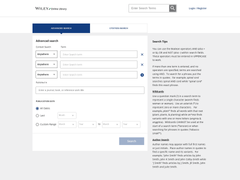 Screenshot of Wiley Online Library