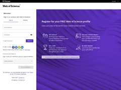 Screenshot of Web of Science