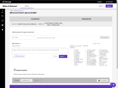 Screenshot of Web of Science